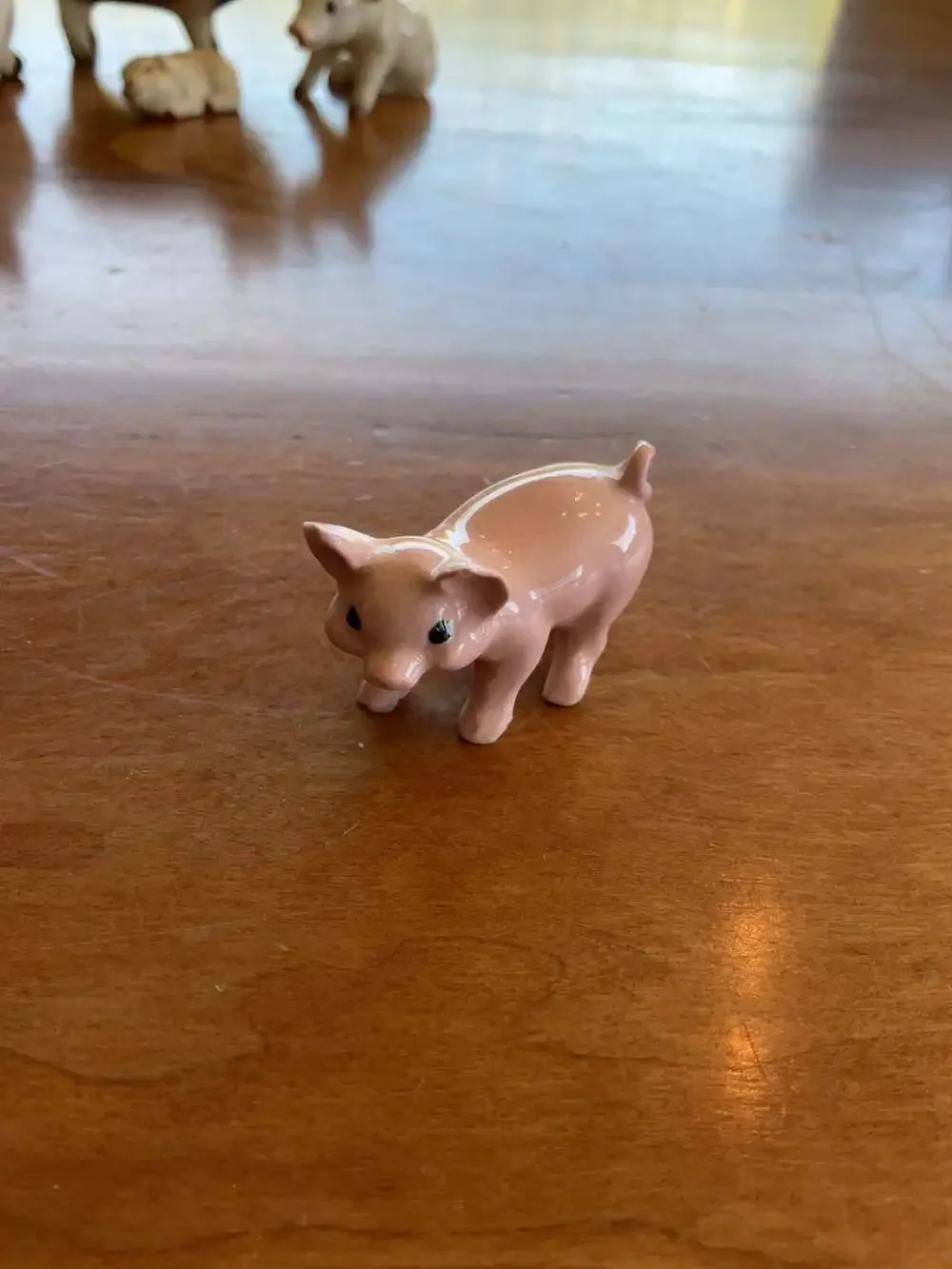 Vintage Ceramic Pig Figurine Set‎ with Salt and Pepper Shaker